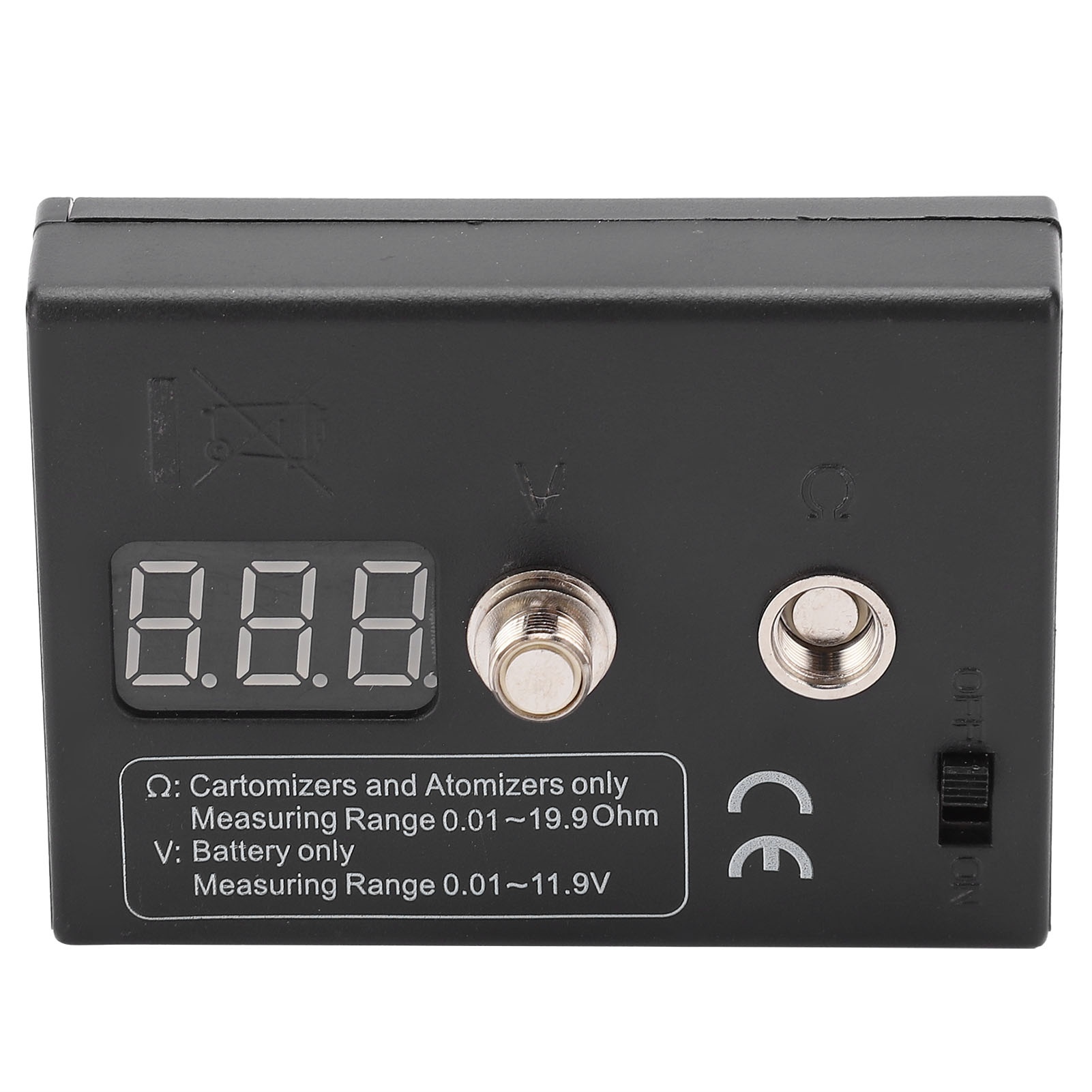 Ohm Meter Reader - เครื่องวัดความต้านทานโอห์ม เครื่องทดสอบคอยล์ สายวัด DIY สำหรับอะตอมไมเซอร์ 3V